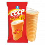 "СССР" мороженое пломбир ванильный  18% в  плоском вафельном стаканчике  
