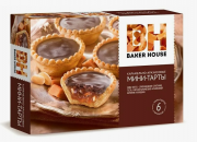 Мини-тарты Baker House карам-арахисовые 240г/Раменский 