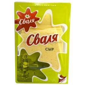Сыр Тильзитер 45% слайсы "Сваля" 200 гр.