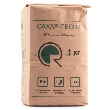 Сахар-песок 1кг бум/пак Регион трейд