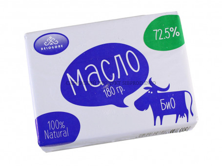 Масло сливочное Крестьянское 72,5% ТМ "BELOGORE" БиО 180 гр