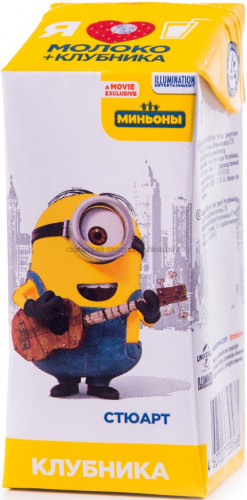 Коктейль Клубничный 3,2% "Миньоны" 0,200 л.