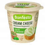 Кремчиз воздушный сыр Песто и базилик Bonfesto (Бонфесто) 65% 125 г