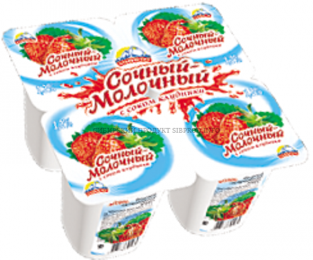 Йогурт с соком клубники Сочный молочный 1,2% "Альпенгурт" 0,95 г