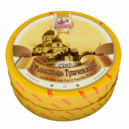 Сыр Монастырь Тупичевский 45% "Бабушкина Крынка" 9 кг.