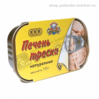 Печень трески Пищевик натуральная 115г ж/б 