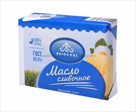 Масло Сливочное Традиционное 82,5% ТМ "БЕЛОГОРЬЕ" (Ромашка) 180 гр