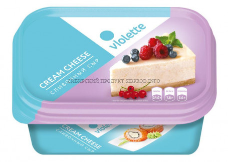 Сыр творожный Сливочный Виолетта 60% "Карат" 400 гр.