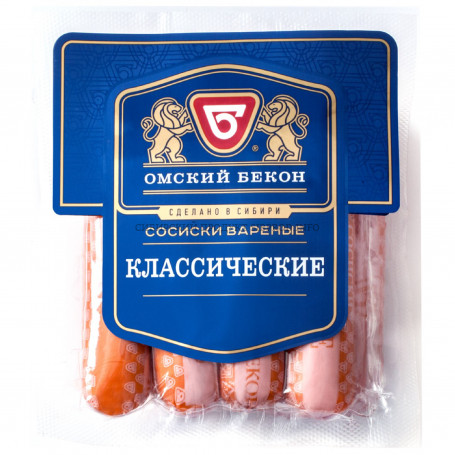 Сосиски Классические 540 гр Омский Бекон