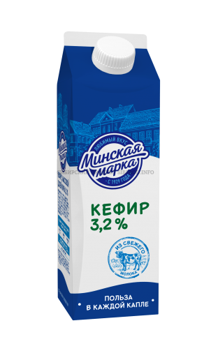 Кефир ТМ "Минская марка" 3.2% пюр-пак 1л*12 шт