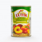 Персики  LUTIK половинки в сиропе 425 мл, ж/б с/к 