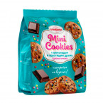 Печенье сдобное Mini Cookies с шоколадом и хрустящим драже 200г 