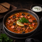Солянка с копченостями и маслинами "Попробуй", уп.300гр.