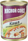 Каша Губернаторская по-домашнему рисовая с говядиной 340г ж/б/Мясной союз/ 