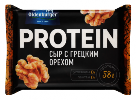 Протеиновый  сыр 30% с грецким орехом ТМ Олденбургер  фас 0.200 г