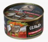Сельдь атлантическая с овощным гарниром в т/с 185г с/кл /За Родину/ 