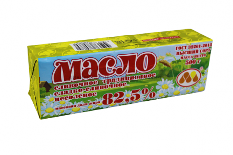 Масло сливочное "Традиционное" ГОСТ 32261 82,5% Юговской 500 г