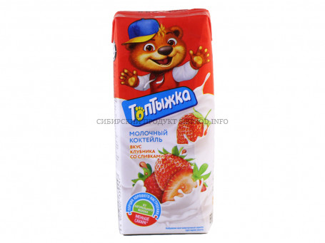 Коктейль со вкусом Клубники со сливками 3,2% "Топтыжка" 200 г