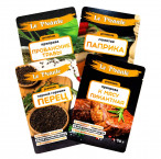 Набор: Приправа к Мясу, Паприка молотая копчёная, Перец черный горошек, Прованские травы Le Picante