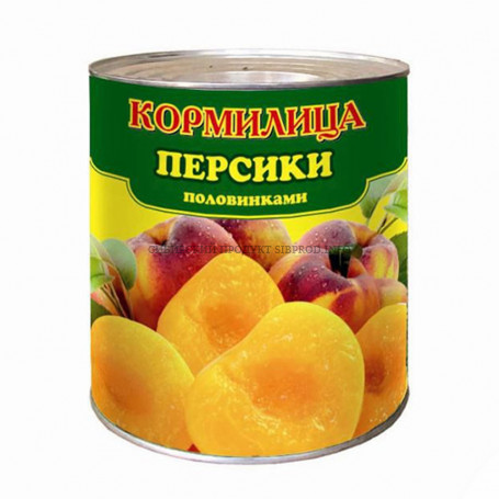 Персики половинки в сиропе 850 мл ж/б Кормилица