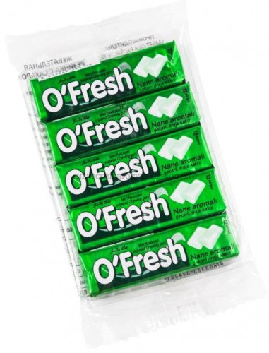 Жевательная резинка с сахаром «O’FRESH» с ароматом мяты 75 гр.