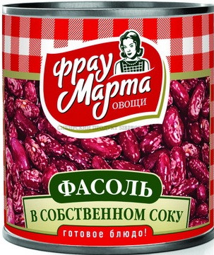 Фасоль красная в собственном соку "Фрау Марта" 310 гр.