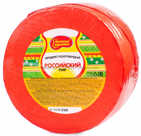 Сырный продукт Российский пир 50% "Ястро" 3 кг.