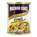Каша Губернаторская по-домашнему перловая с говядиной 340г ж/б/Мясной союз/ 