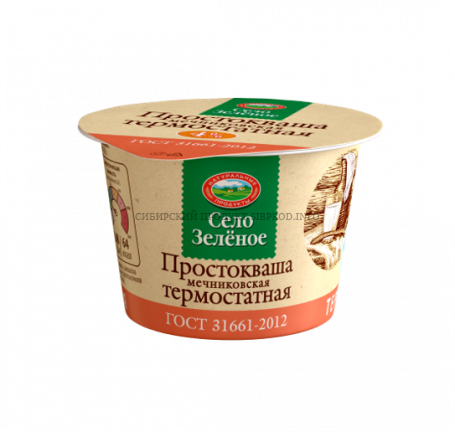 Простокваша 4% термостатная Село Зеленое пл.стак 0,200 г
