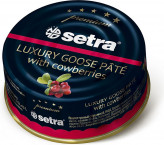 Паштет ЛЮКС гусиный с Брусникой Setra 100 гр ж/