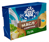 Масло сливочное Крестьянское 72,5% ТМ Сливкин дом 180 гр.*8 (охлажденка)