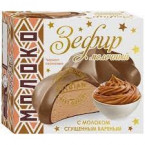 Зефир с молоком сгущенным вареным в молочном бельгийском шоколадее ЗГДиОП им.В.П.Пастухова 60 г 1 шт.