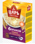 Хлопья Царь 6 злаков экстра  400гр в картонной коробке