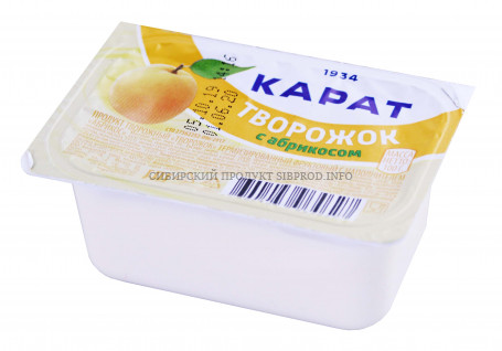 Продукт творожный "Творожок" термизированный фруктовый  с наполнителем «Абрикос» 9% 100 гр.