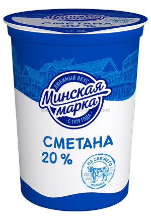 Сметана "Минская марка" 20% 380 гр.