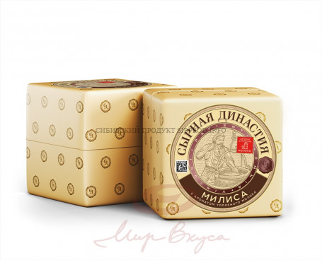 Милиса с ароматом топленого молока сыр 50% СЫРНАЯ ДИНАСТИЯ Кобрин кубик 2,5 кг.