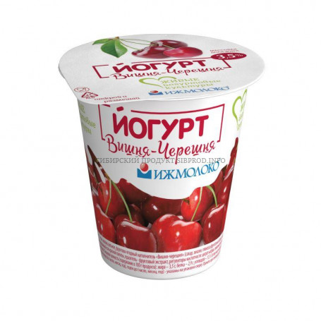 Йогурт Вишня-Черешня 3,5% "Ижмолоко" 0,150 гр.