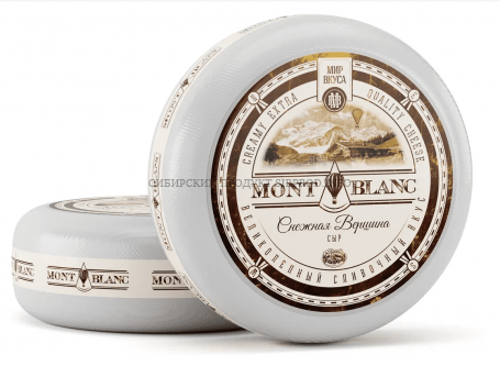 Монблан. Снежная вершина сыр 50% МИР ВКУСА Кобрин круг 12 кг.