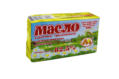 Масло сливочное "Традиционное" ГОСТ 32261 82,5% Юговской 200 гр.