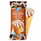 Деревенская коровка рожок пломбир мягкая карамель 12%*110 гр