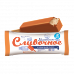 "Сливочное" мороженое эскимо сливочное 9% ванильное в карамельной глазури "Ириска"