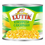 Кукуруза LUTIK  сахарная в зернах 425мл ж/б с/к 