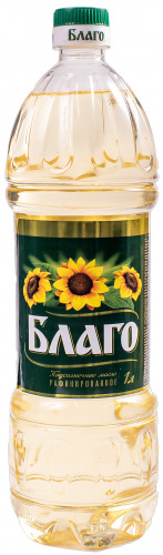 Масло подсолнечное рафинированное "Благо" 1 л.