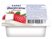 Творожный продукт  «Творожок» терм.  с наполнителем «Клубника», м.д.ж. 3,3%, "Карат"90 г