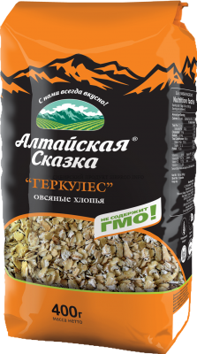 Хлопья "Алтайская сказка" овсяные Геркулес 400 г 12 шт/кор