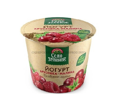 Йогурт Брусника-Малина 3,5% "Село Зеленое" 120 г