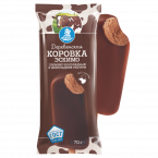 "Деревенская коровка"  мороженое эскимо пломбир 15% шоколадный в шоколадной глазури  