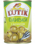 Оливки LUTIK  с анчоусом 280г ж/б с/к
