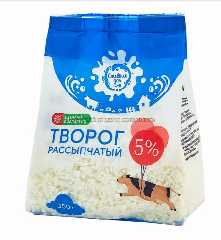 Творог рассыпчатый" Сливкин дом" 5% 350 г