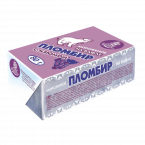 Брикет Мороженое пломбир 12% ванильный с изюмом на вафлях 